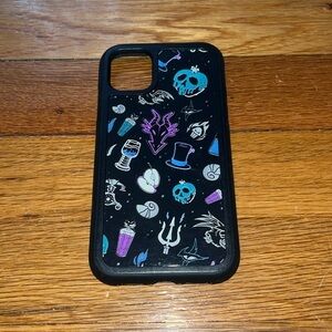 iPhone 11 custom Disney villains case made in Disney Springs 3D type pattern.